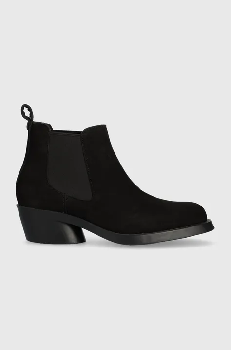Σουέτ μπότες τσέλσι Camper Bonnie γυναικείες, χρώμα: μαύρο, K400717.001 F3K400717.001