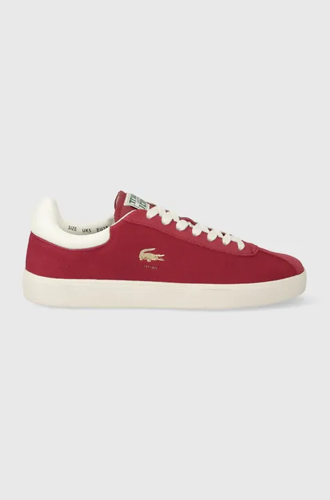 Lacoste sneakersy zamszowe Baseshot Premium kolor czerwony 46SFA0067