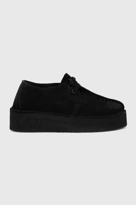 leather shoes Wallabee women's black color 26174019