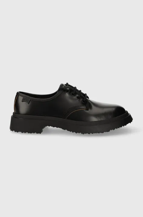 Кожаные туфли Camper Walden женские цвет чёрный на плоском ходу K201459.001