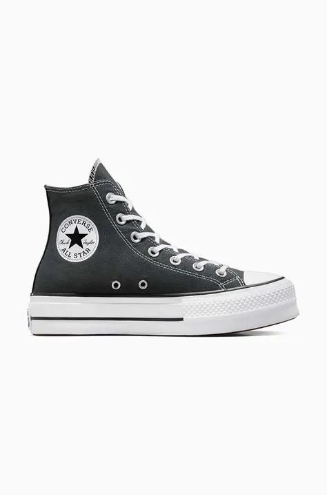 Πάνινα παπούτσια Converse Chuck Taylor All Star Lift χρώμα: πράσινο, A07927C
