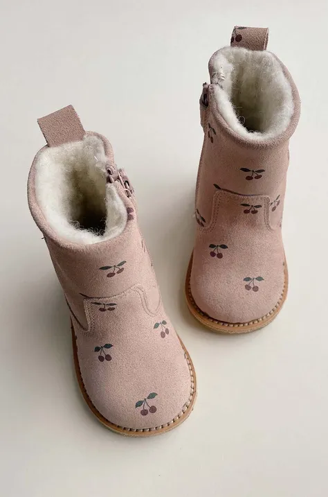 Дитячі черевики Konges Sløjd колір рожевий