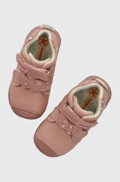 Δερμάτινα παιδικά κλειστά παπούτσια Biomecanics χρώμα: ροζ