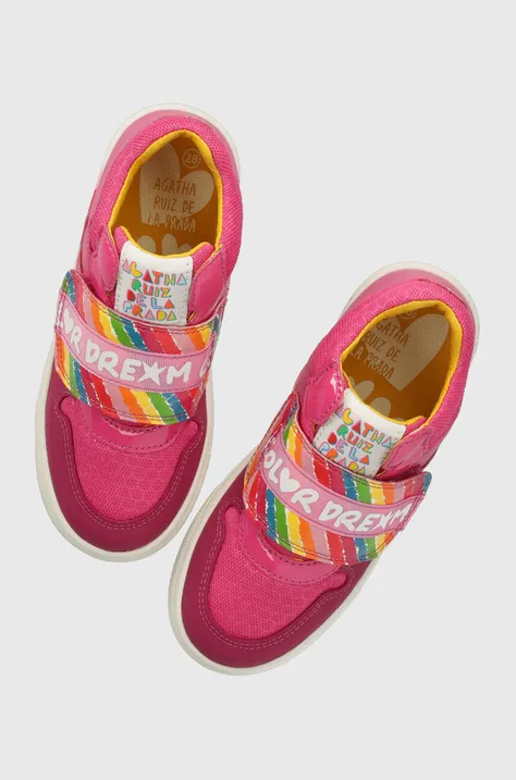 Agatha Ruiz de la Prada sneakersy dziecięce kolor różowy