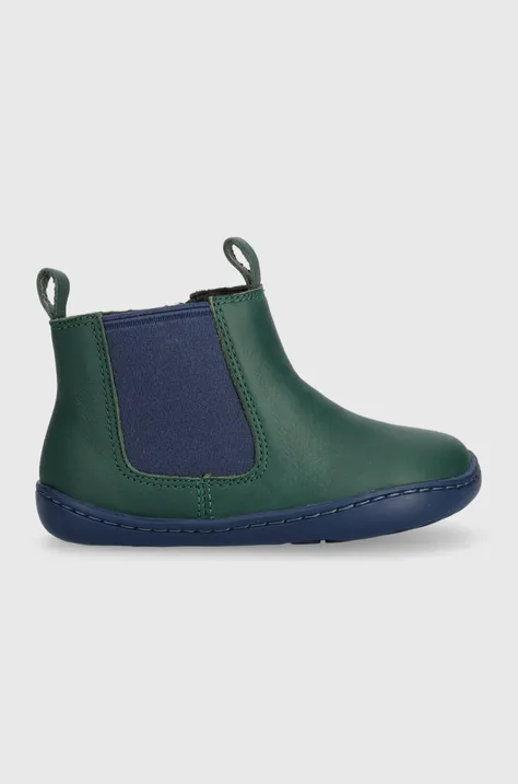 Детские кожаные ботинки Camper Peu Cami FW цвет зелёный