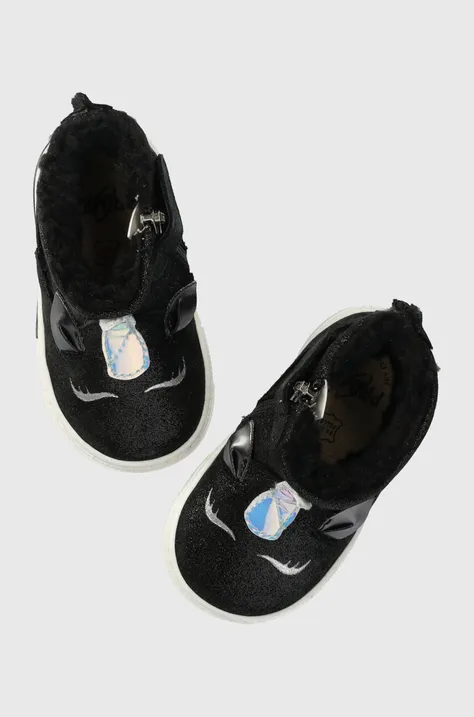 Primigi pantofi din piele intoarsa pentru copii culoarea negru