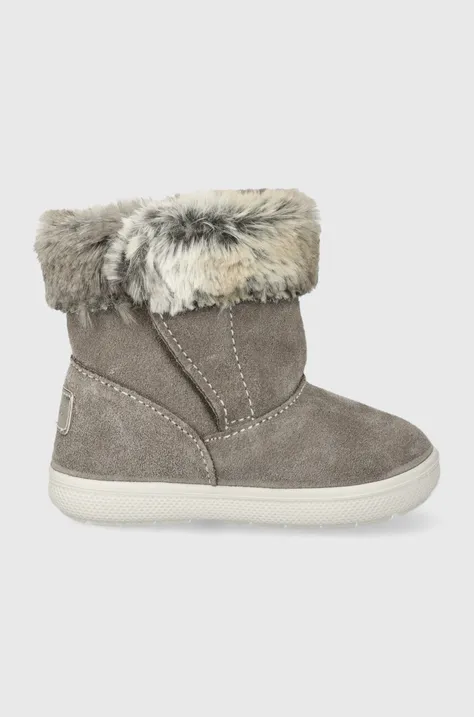 Dječje zimske cipele od brušene kože Primigi boja: siva