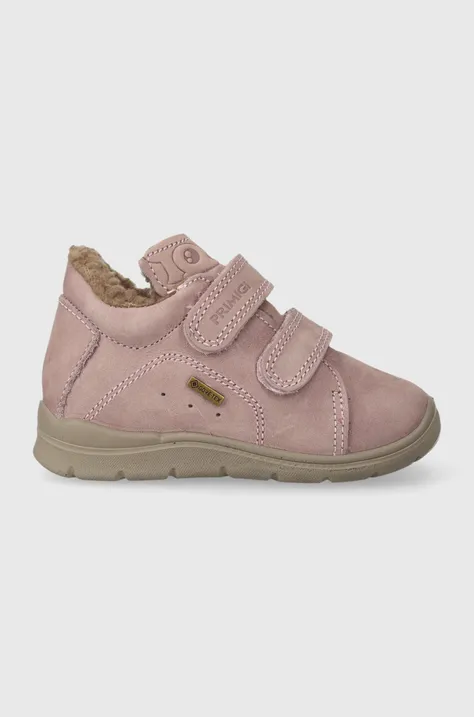 Detské zimné semišové topánky Primigi ružová farba