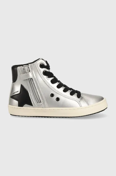 Geox sneakers pentru copii culoarea argintiu