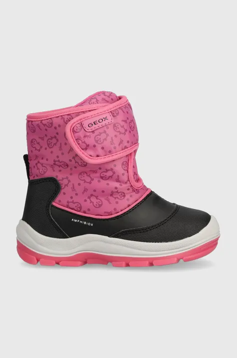 Παιδικές μπότες χιονιού Geox FLANFIL B ABX χρώμα: ροζ