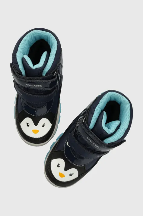 Detské zimné topánky Geox B363WA 054FU B FLANFIL B ABX tmavomodrá farba