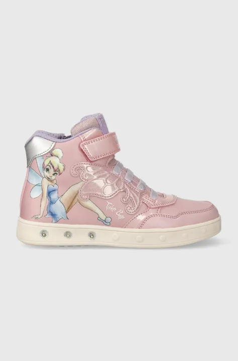 Παιδικά αθλητικά παπούτσια Geox x Disney χρώμα: ροζ