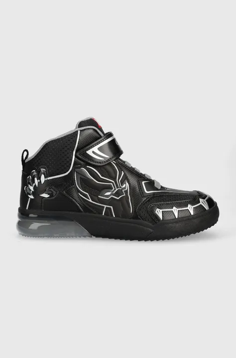 Παιδικά αθλητικά παπούτσια Geox x Marvel χρώμα: μαύρο