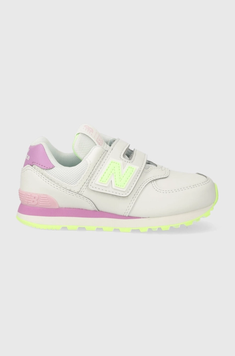 Detské tenisky New Balance PV574CX biela farba