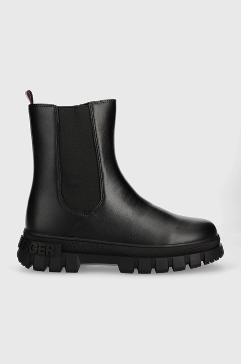 Tommy Hilfiger botine copii culoarea negru