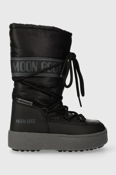 Detské snehule Moon Boot 34300200 MB JTRACK HIGH NYLON WP čierna farba