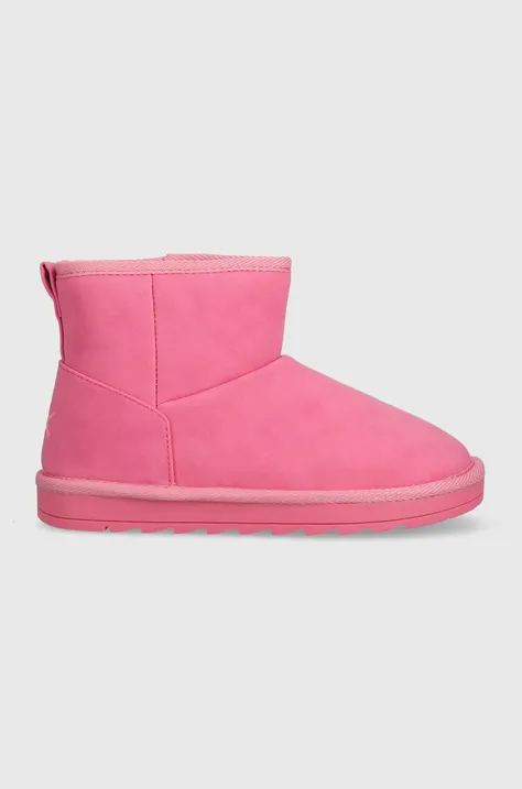 Παιδικές χειμερινές μπότες United Colors of Benetton χρώμα: ροζ