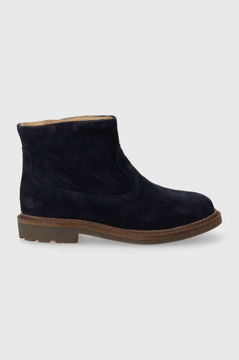 Дитячі замшеві черевики Pom D'api SISTER BOOTS колір синій