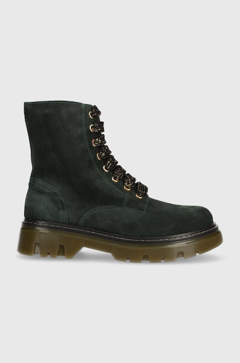 Pom D'api cizme din piele intoarsa pentru copii CLAP RANGER culoarea verde