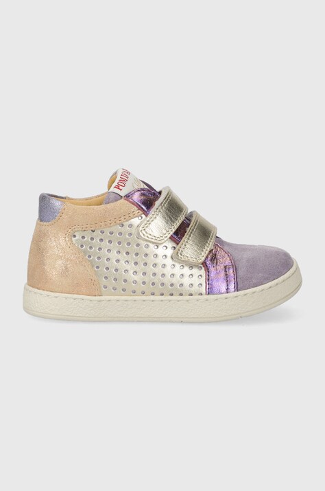 Pom D'api buty skórzane MOUSSE EASY PERFO kolor różowy