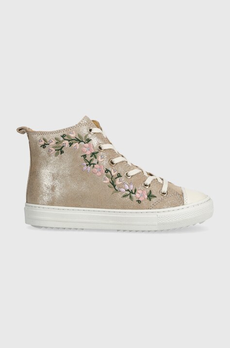 Παιδικά sneakers σουέτ Pom D'api SWAG BRODI χρώμα: μπεζ