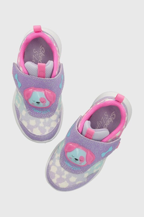 Παιδικά αθλητικά παπούτσια Skechers GLIMMER KICKS χρώμα: μοβ