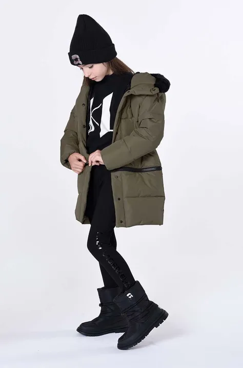 Karl Lagerfeld cizme de iarna copii culoarea negru