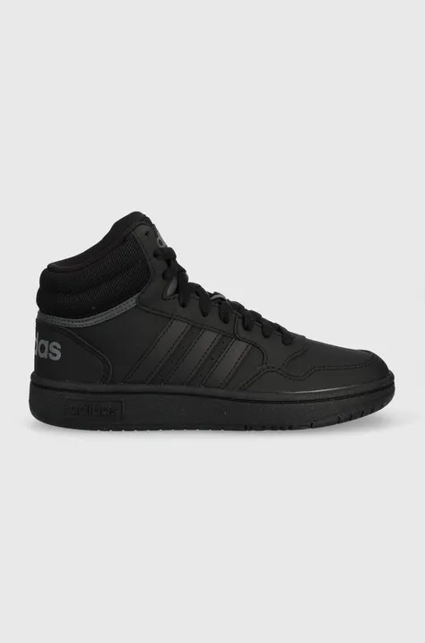 Παιδικά αθλητικά παπούτσια adidas Originals HOOPS MID 3.0 K χρώμα: μαύρο