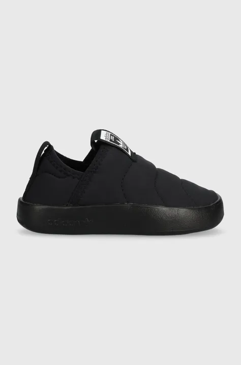 Detské papuče adidas Originals PUFFYLETTE 360 C čierna farba