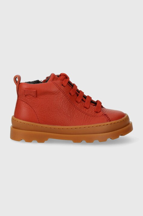 Camper incaltaminte din piele pentru copii Brutus FW culoarea bordo