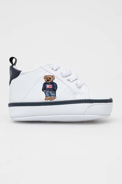 Polo Ralph Lauren pantofi pentru bebeluși culoarea alb