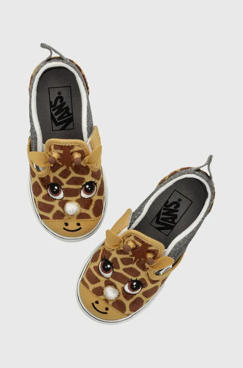 Παιδικά πάνινα παπούτσια Vans Slip-On V Rinoceraffe VN000BVAC0V1 χρώμα: κίτρινο