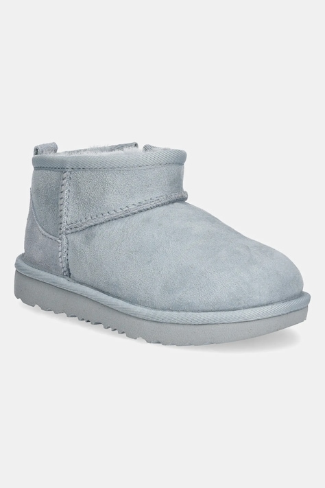 UGG śniegowce zamszowe dziecięce T CLASSIC ULTRA MINI kolor niebieski 1130750T