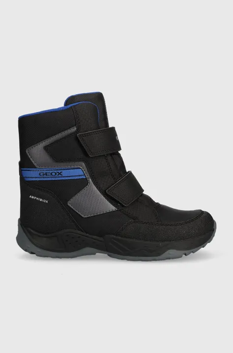 Detské zimné topánky Geox J36FSA 0FUCE J SENTIERO B ABX čierna farba
