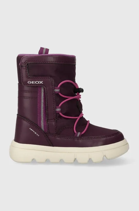 Παιδικές μπότες χιονιού Geox χρώμα: μοβ