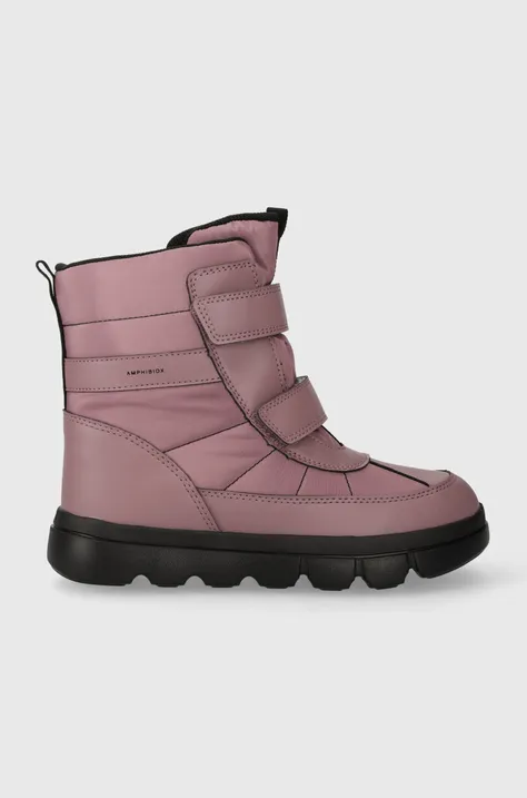 Detské zimné topánky Geox J36HWD 0FU54 J WILLABOOM B A ružová farba