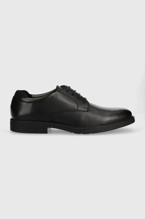 Kožne cipele Geox boja: crna