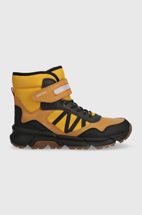 Detské zimné topánky Geox J36LCD 0MEFU J FLEXYPER PLUS žltá farba