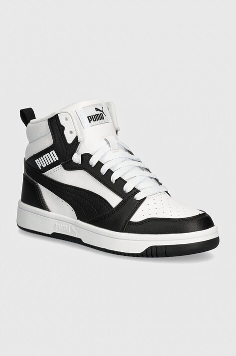 Παιδικά αθλητικά παπούτσια Puma Rebound V6 Mid Jr χρώμα: άσπρο