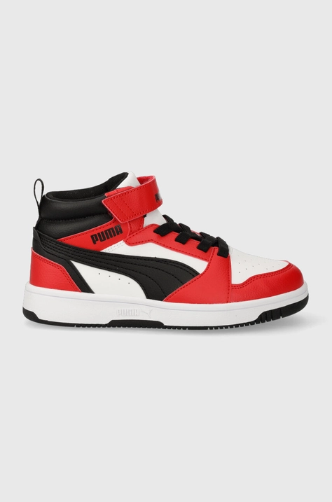 Puma sneakers pentru copii Rebound V6 Mid AC+ PS culoarea rosu