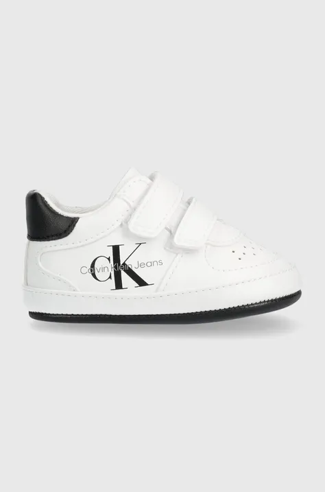 Topánky pre bábätká Calvin Klein Jeans biela farba