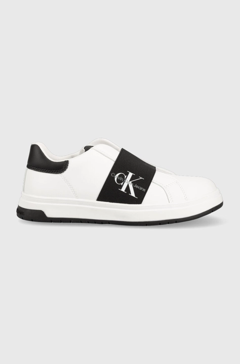 Calvin Klein Jeans sneakers pentru copii culoarea alb