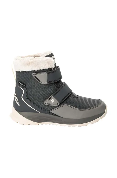 Παιδικές χειμερινές μπότες Jack Wolfskin POLAR WOLF TEXAPORE MID VC χρώμα: γκρι