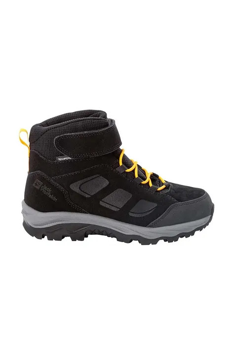 Παιδικές χειμερινές μπότες Jack Wolfskin VOJO LT TEXAPORE MID χρώμα: μαύρο