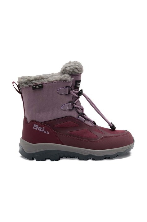 Детские зимние сапоги Jack Wolfskin VOJO SHELL XT TEXAPORE MID цвет фиолетовый