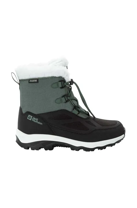 Παιδικές χειμερινές μπότες Jack Wolfskin VOJO SHELL XT TEXAPORE MID χρώμα: πράσινο
