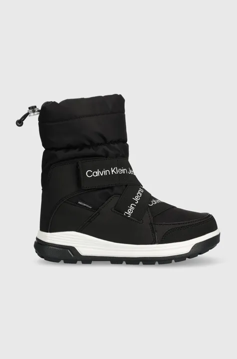 Detské snehule Calvin Klein Jeans čierna farba