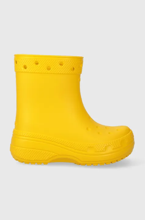 Otroški gumijasti škornji Crocs rumena barva