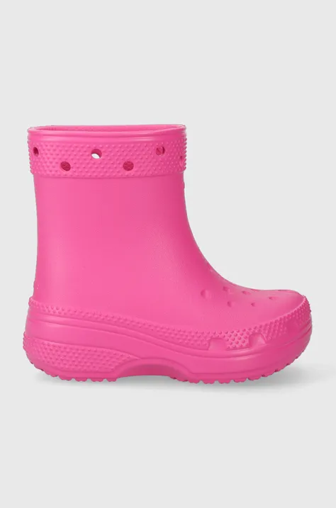 Дитячі гумові чоботи Crocs колір рожевий