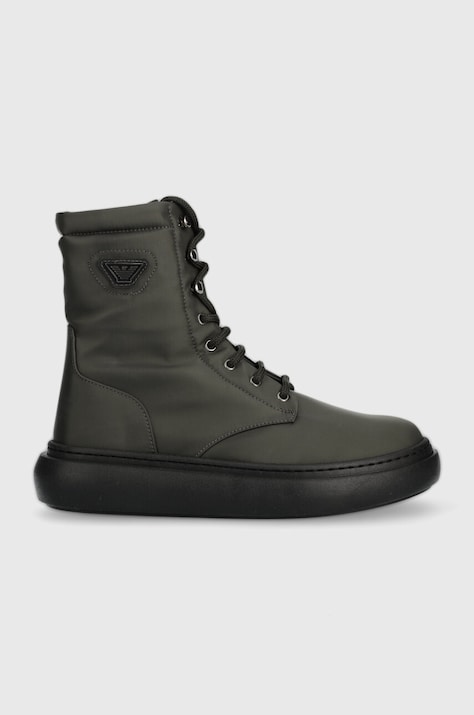 Emporio Armani cizme de iarna pentru copii culoarea verde
